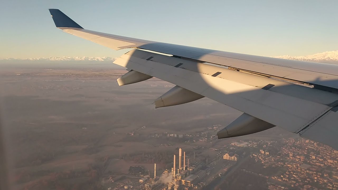 A330-300 - beautiful morning landing in Milan, Italy