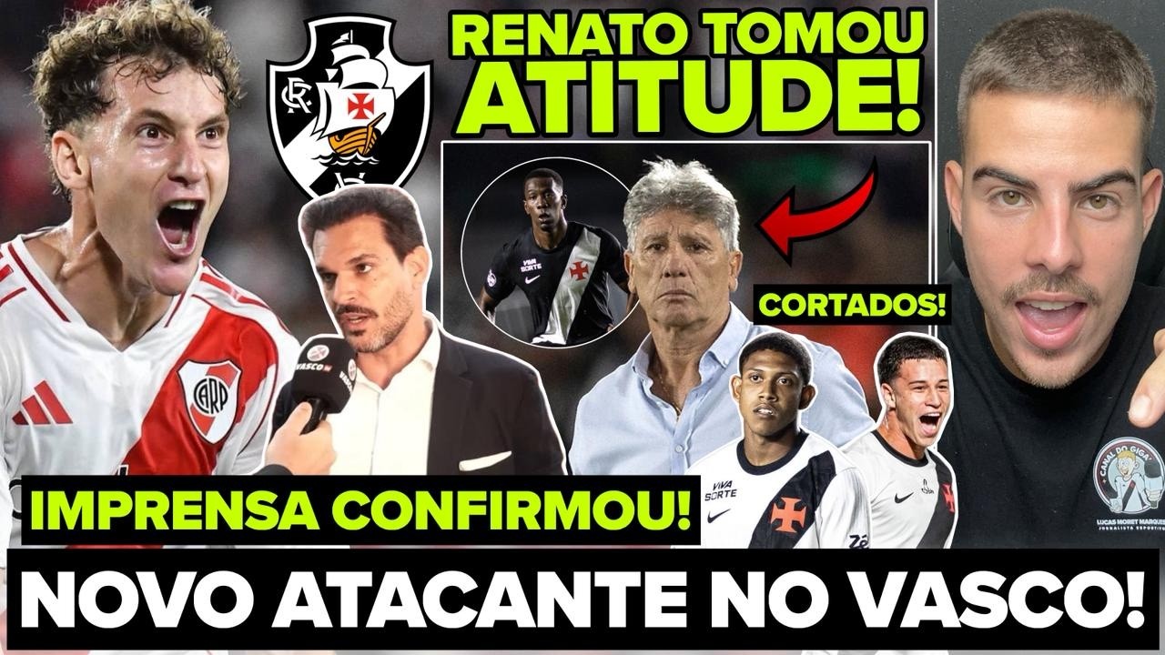 VASCO QUER NEGOCIAR ATACANTE DO RIVER PLATE! IMPRENSA ARGENTINA CONFIRMOU! RENATO TOMOU ATITUDE! E+