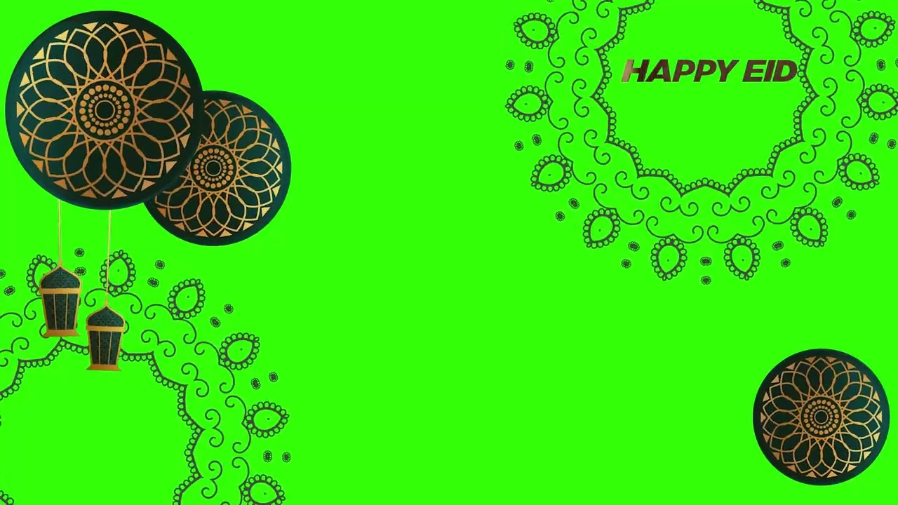 Eid Mubarak Green Screen Frame Animation &ndash; Free No-Copyright effect for Editors