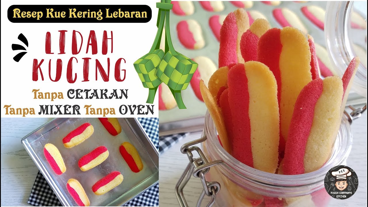 Resep Kue LIDAH KUCING TerMUDAH  Tanpa MIXER, OVEN, CETAKAN