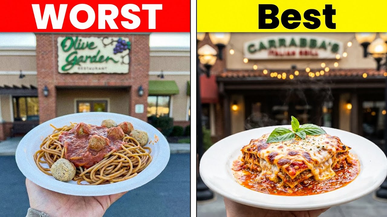 10 Italian Food Chains Ranked from Worst to Best | You're Probably eating at the Wrong one!