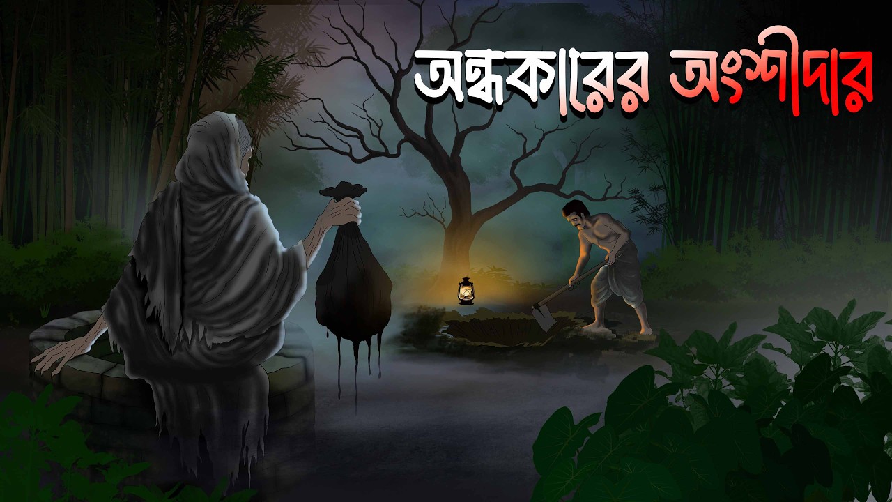 অন্ধকারের অংশীদার | Grambanglar Bhuter Golpo | Bhuter Cartoon | bengali horror Cartoon |Project Piku