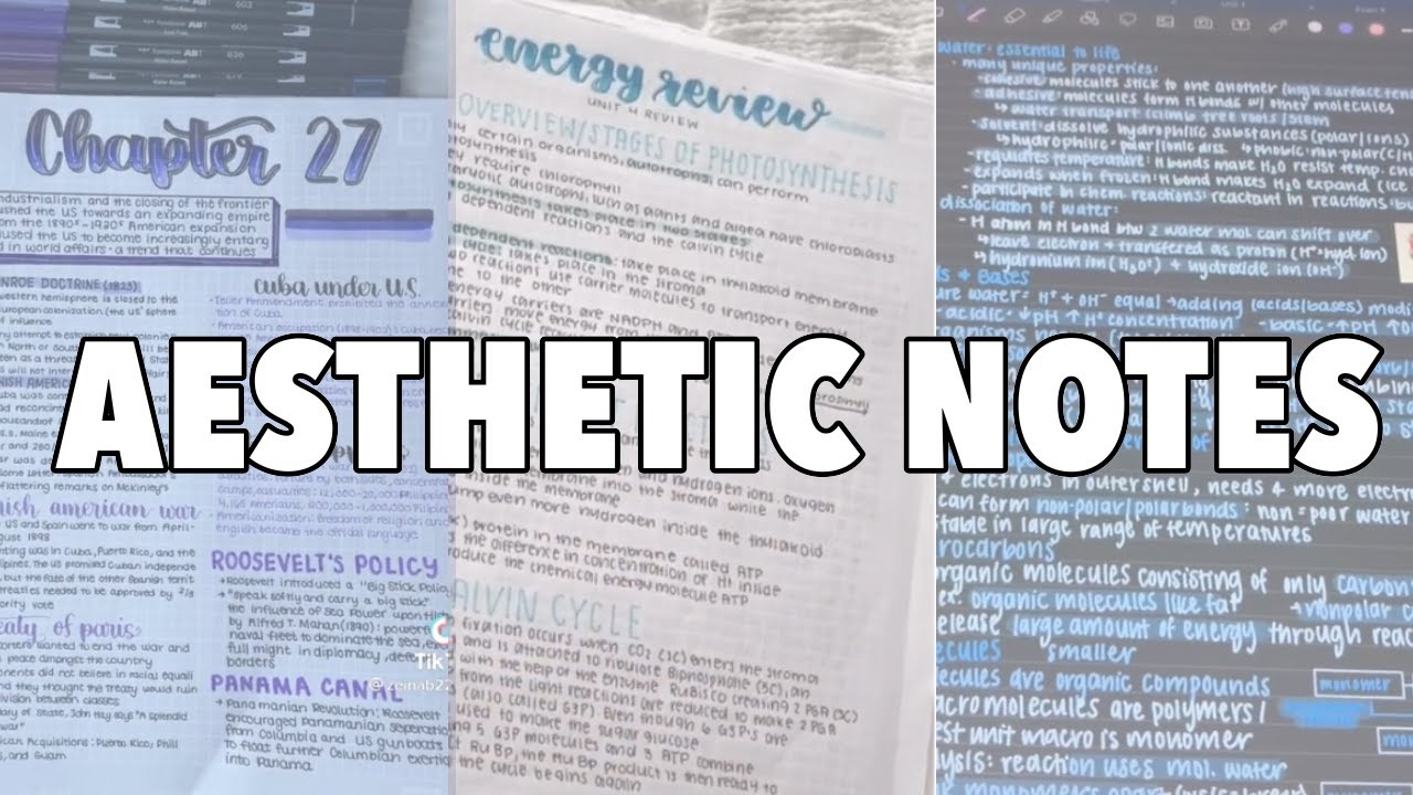 AESTHETIC NOTES TIKTOK COMPILATION 3 || oceanvibes