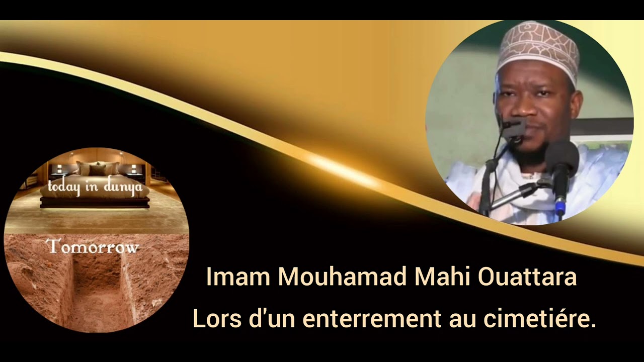 Imam Mouhamad Mahi Ouattara lors d'un enterrement au cimetière