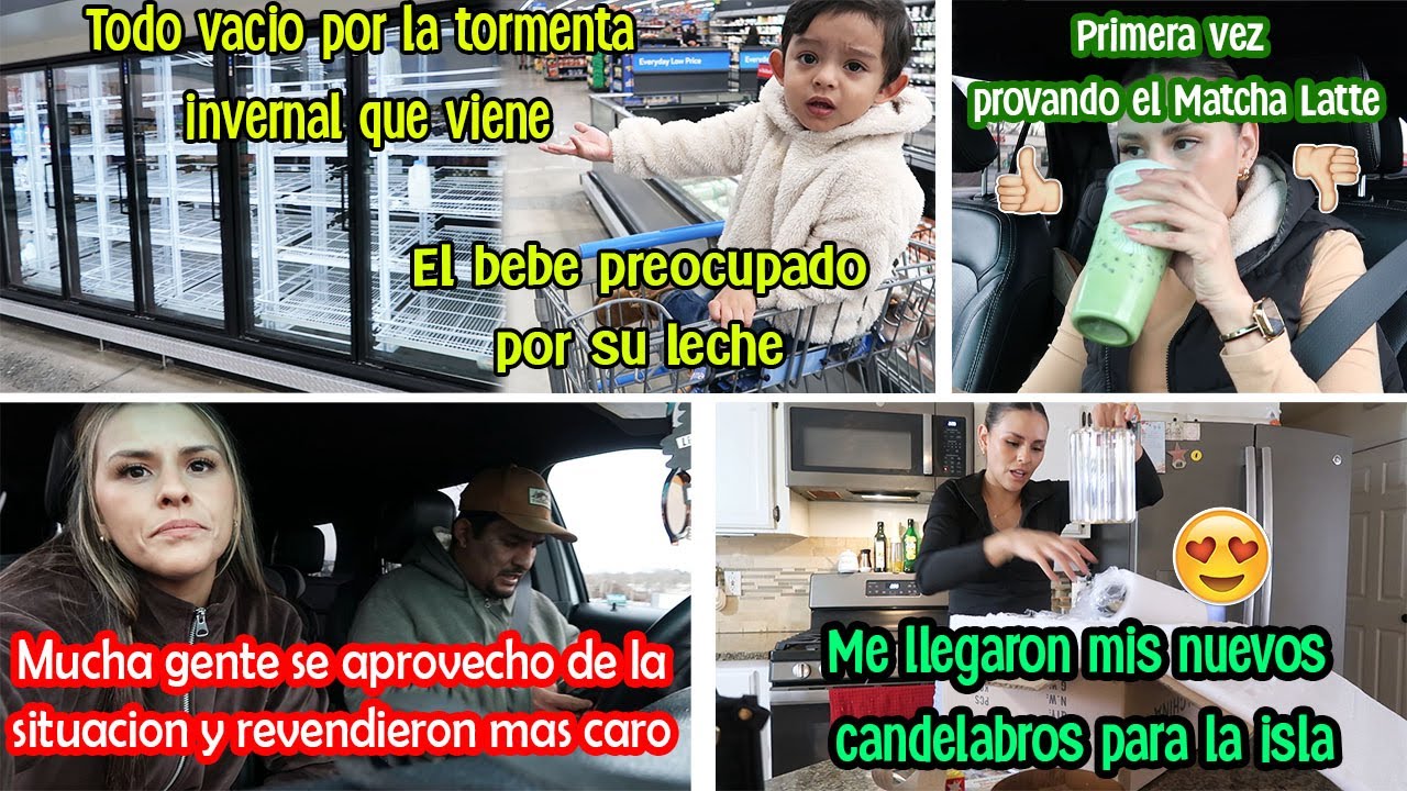 Prepar&aacute;ndonos para la tormenta invernal a ultima hora🌨️ La gente y sus compras de panico😩
