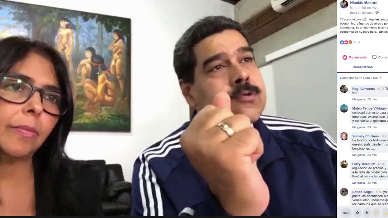 Maduro en Facebook Live a horas de entrar en vigencia la Reconversión Monetaria