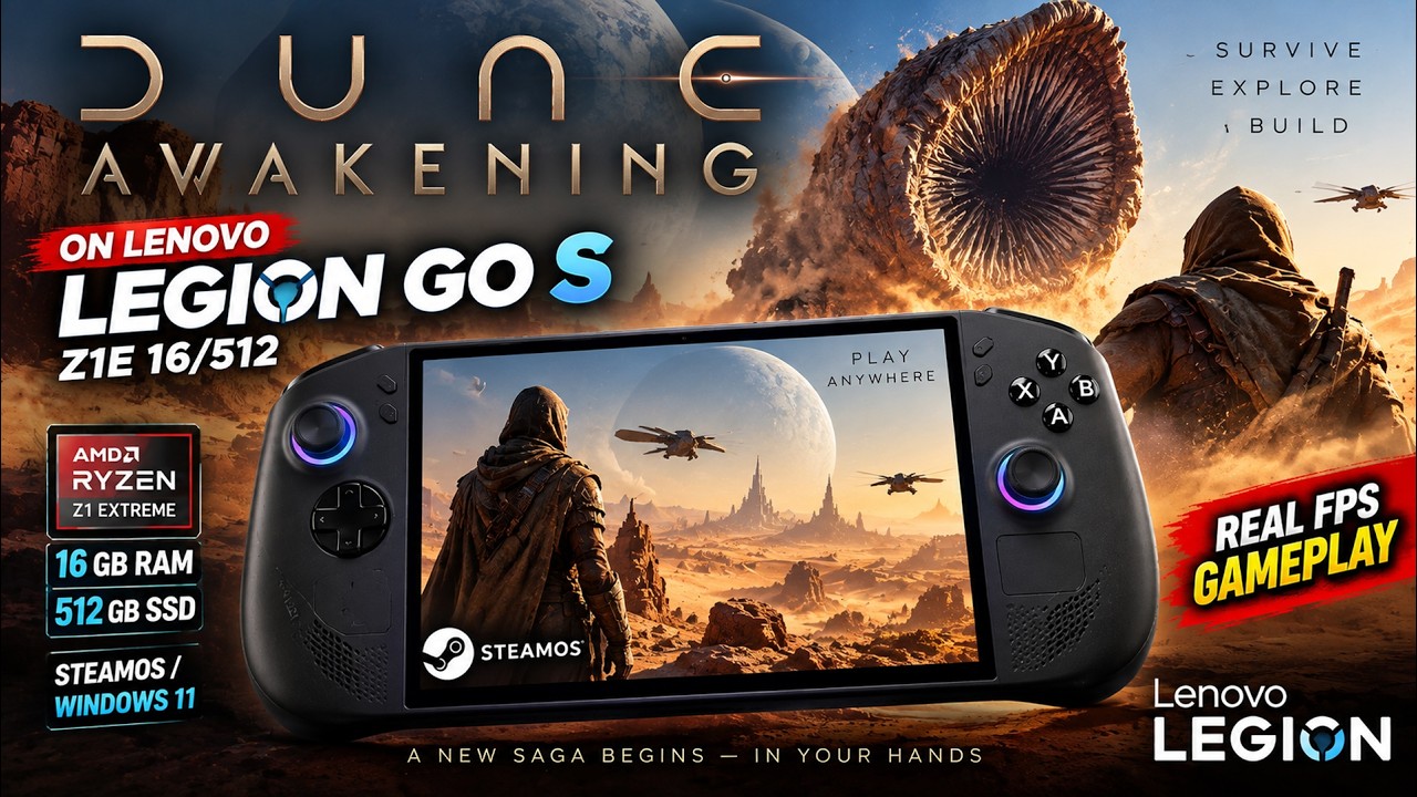 Lenovo Legion Go S Z1 Extreme &mdash; DUNE: AWAKENING на ULTRA! Реальные 25&ndash;40 FPS