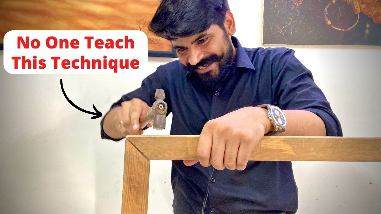 how to fix canvas stretcher bars | wright technique to fix canvas stretcher