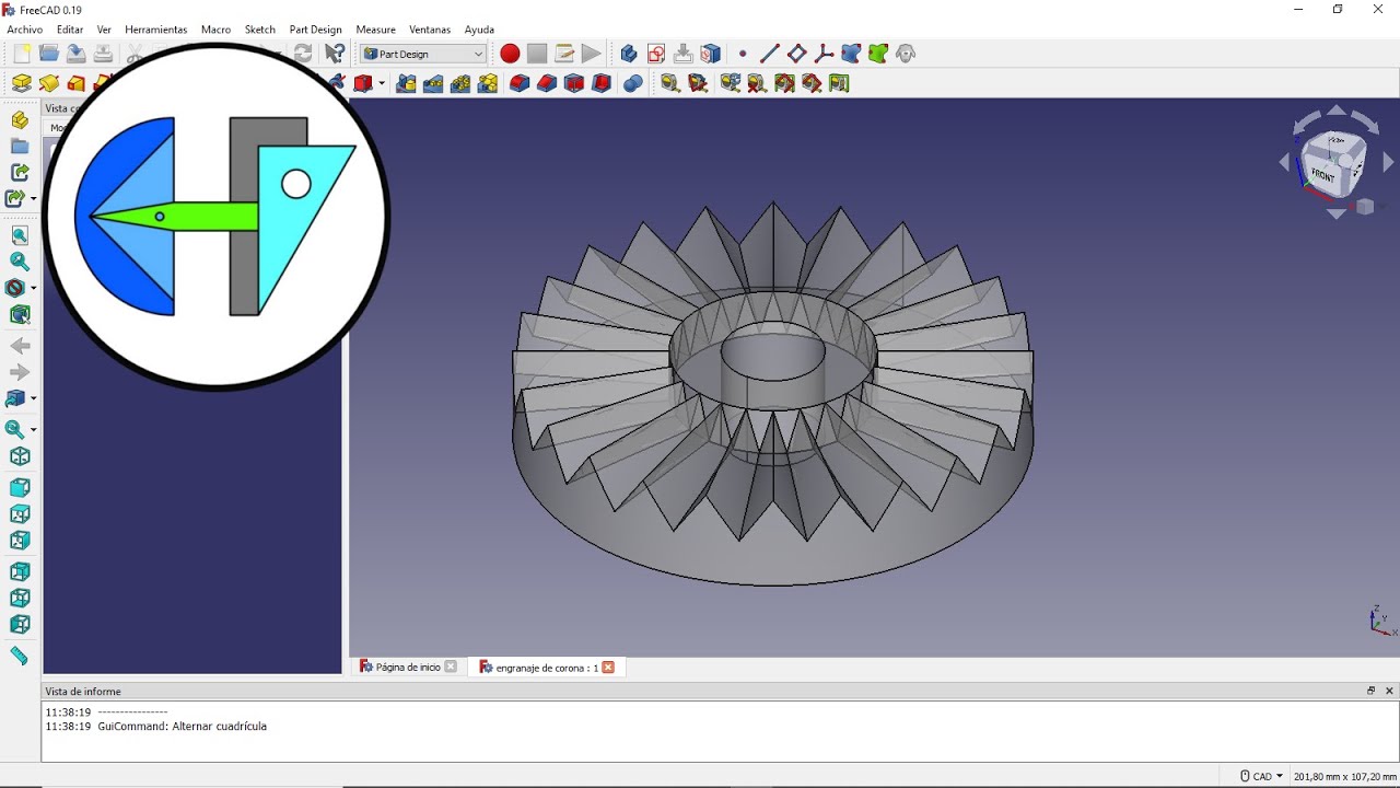 Engranaje Hirth | FreeCAD | Part Design WB