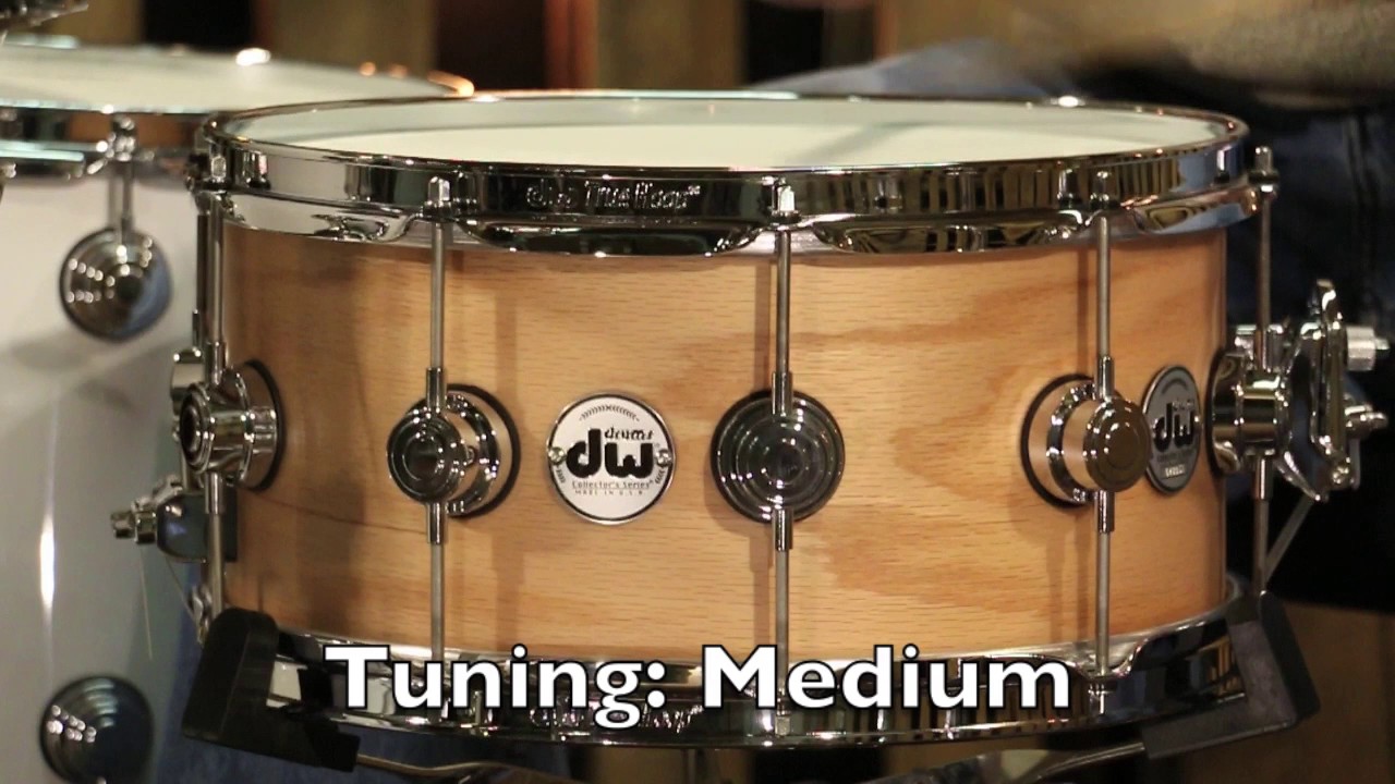 DW Collectors Snare Drum, Oak 6.5x14 Natural Hard Satin