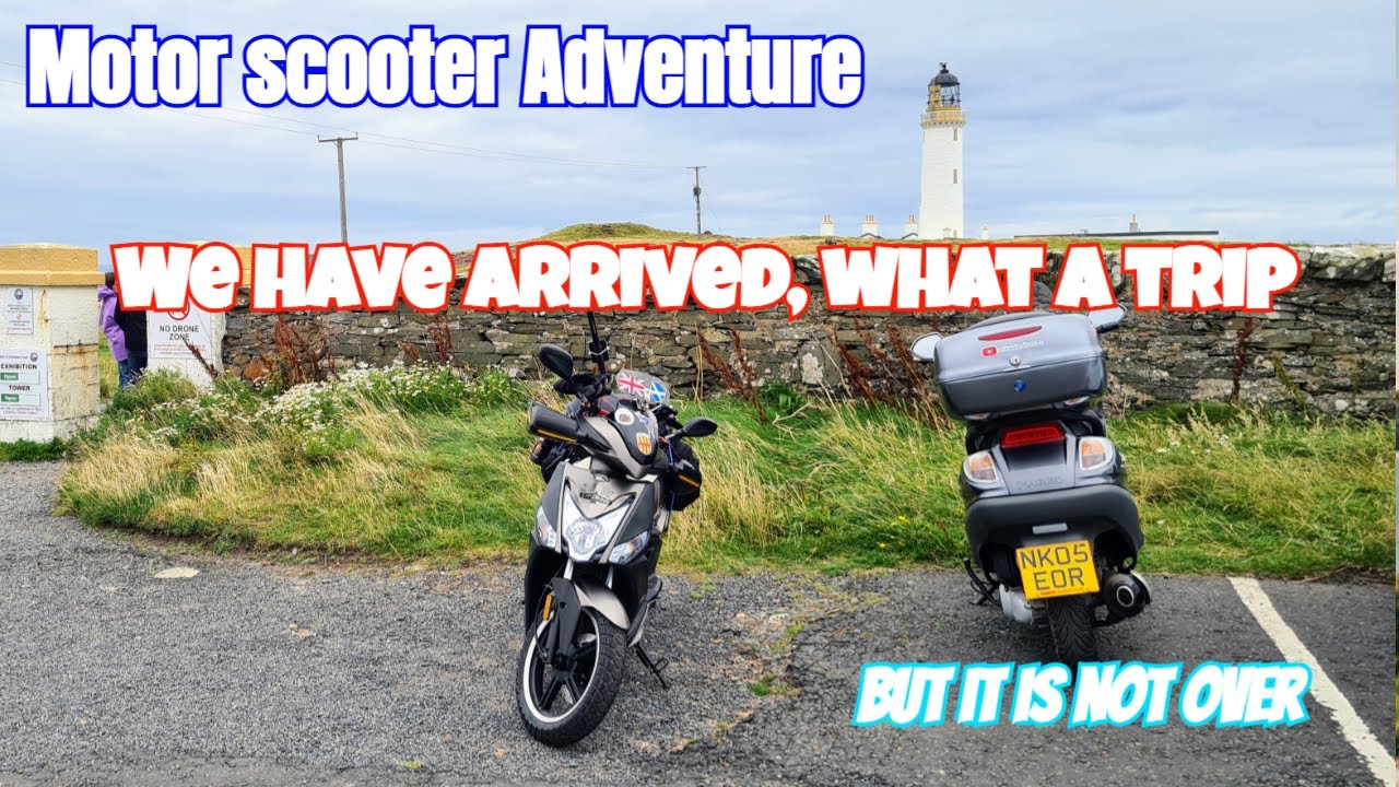 Motor Scooter Adventure, The Mull Of Galloway Lighthouse Scotland
