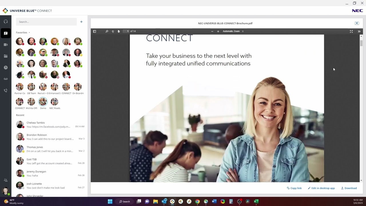 UNIVERGE BLUE CONNECT Application Training