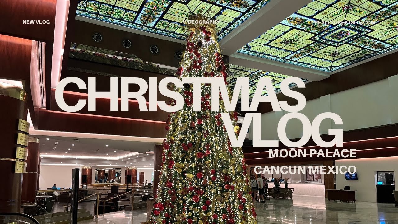 Christmas air at Moon Palace Cancun Mexico. Vacation vlog PART 1