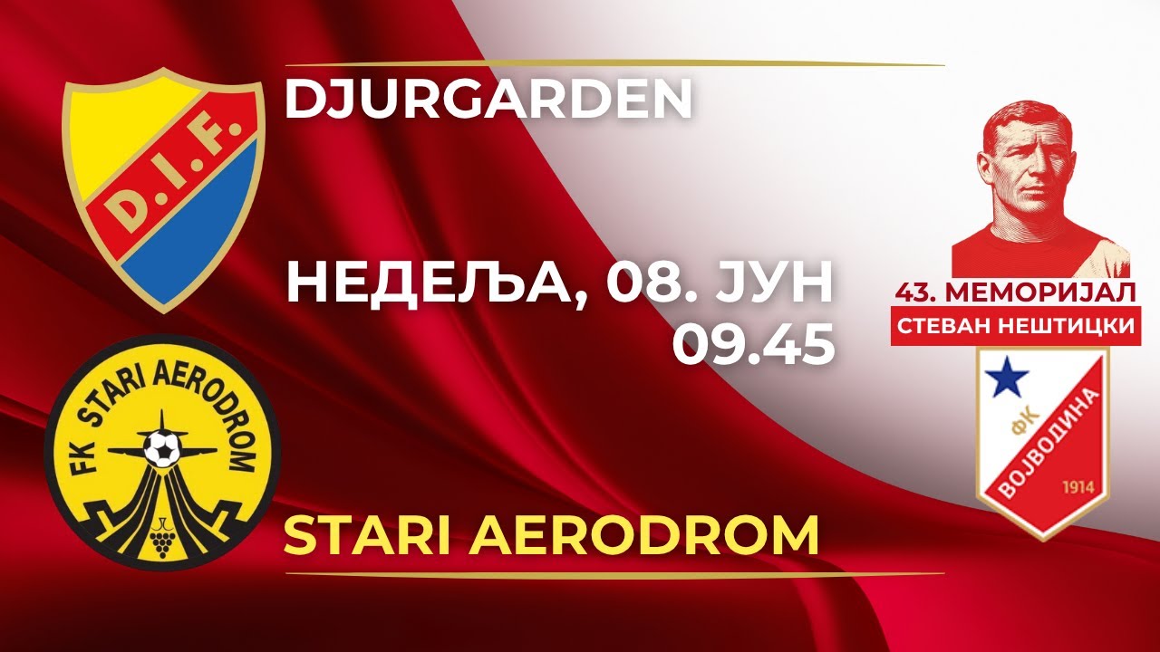 Djurgarden - Stari Aerodrom, (Nedelja, 08. Jun, 09.45)