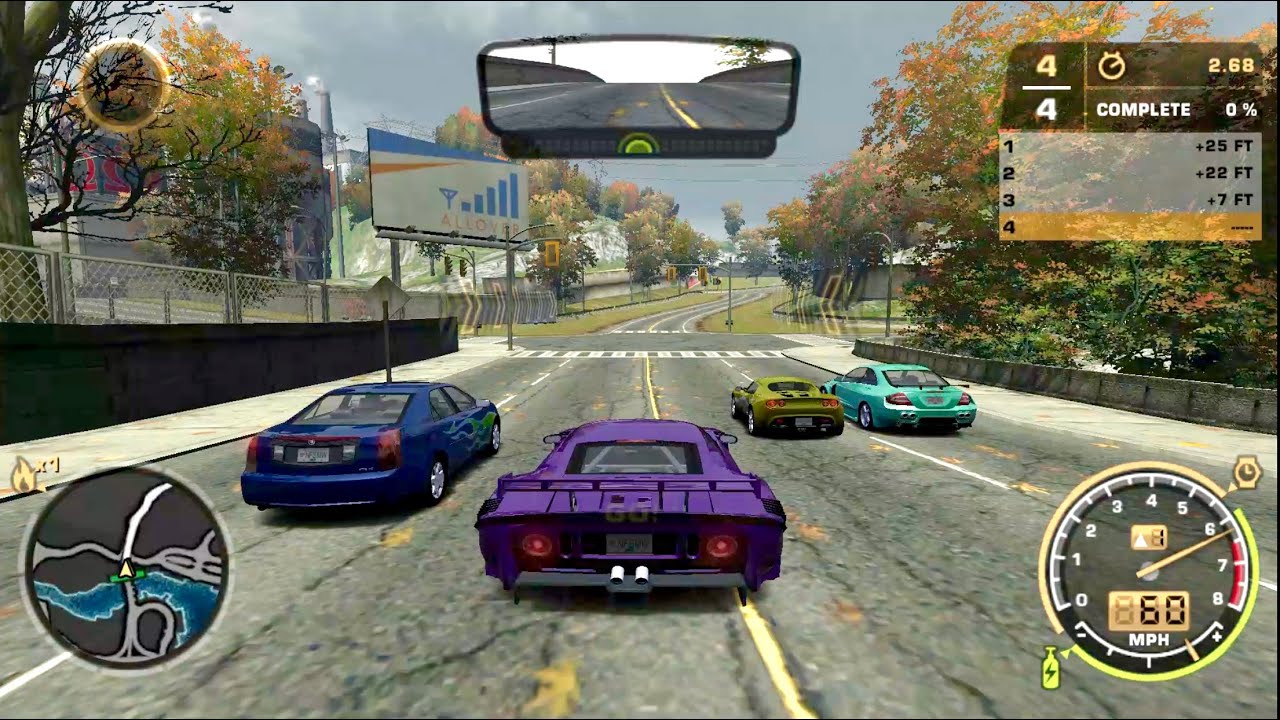 Rush racing with aggressive team by Ford GT  (Need for Speed Most Wanted)