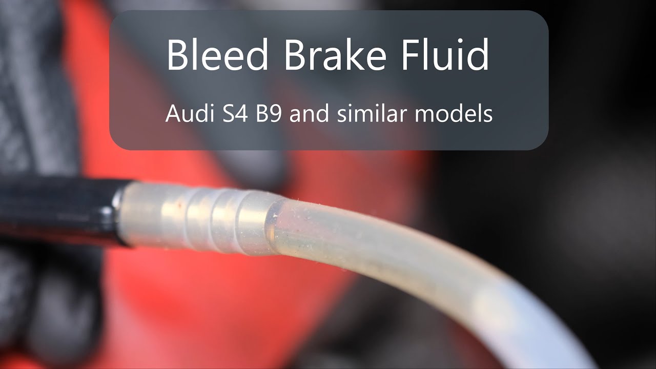 Flush/Bleed Brake Fluid - Audi A4 (S4, RS4) A5 (S5, RS5) B9