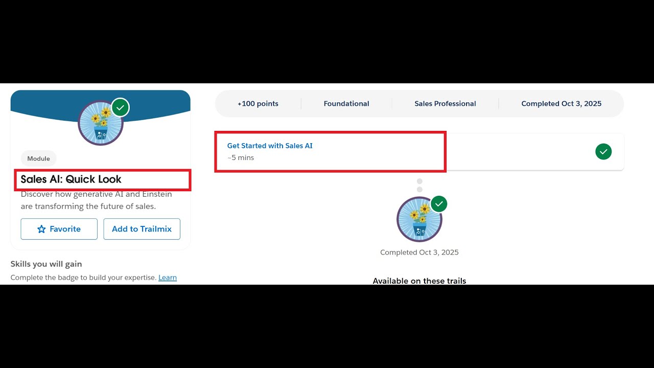 Sales AI: Quick Look | Salesforce Trailhead