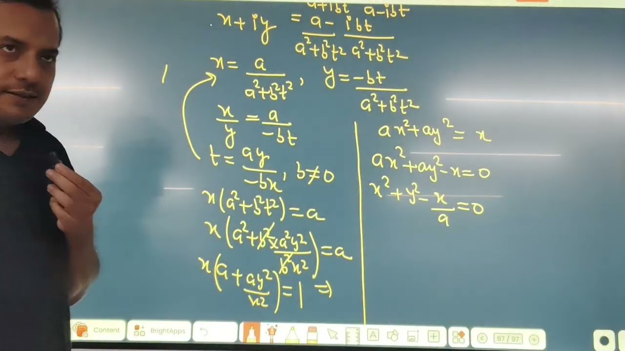 Комплексные числа jee advanced Пусть a,b ∈ R и a² + b² ≠ 0. Предположим, S = { z ∈ C : z = 1 a + ...