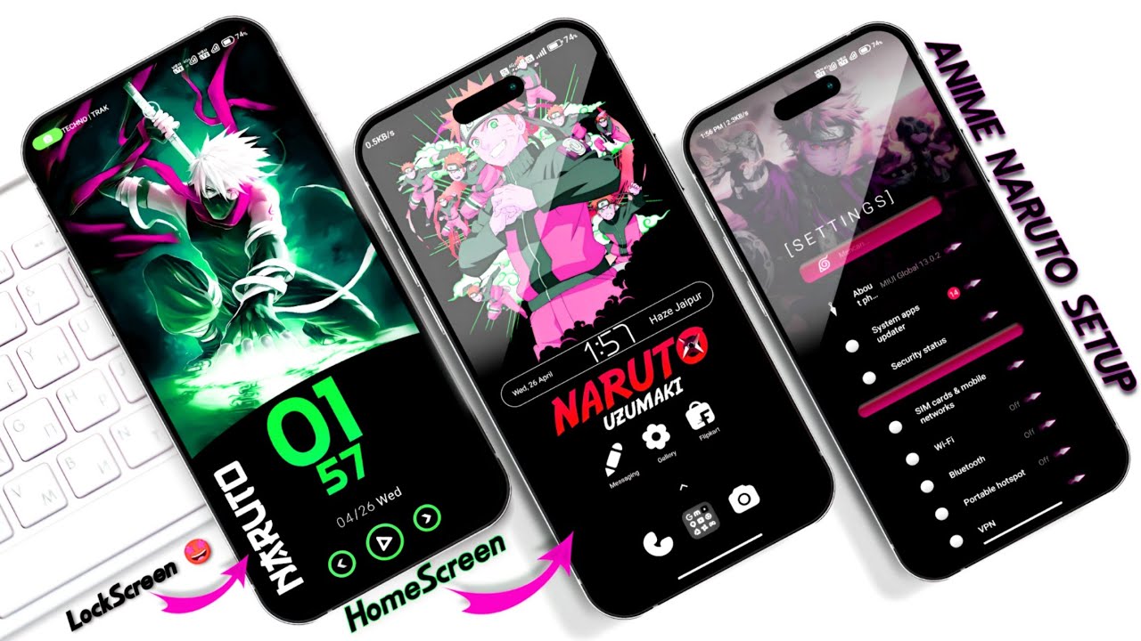 Anime Special Miui Theme Customization⚡ New Miui13/12/14 Themes🤫 Naruto Uzumaki Setup| TechnoTrak
