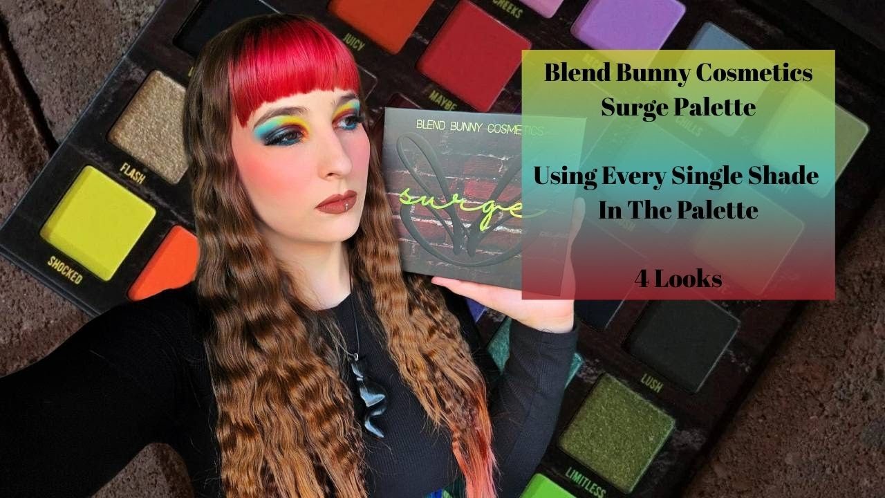 Blend Bunny Cosmetics | Surge Palette  | 4 looks | Using Every Shade In The Palette