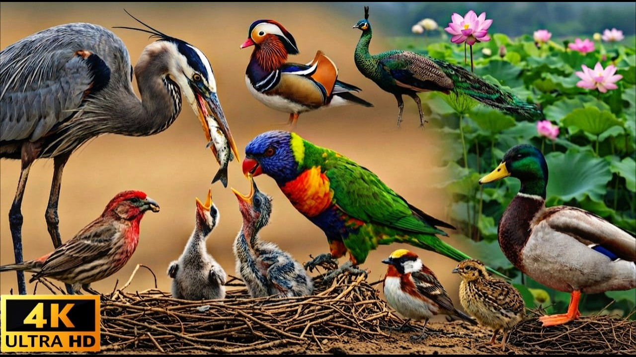 Relaxing Walk in Nature 🌿 | Tiny Bird Chicks Following Their Mother