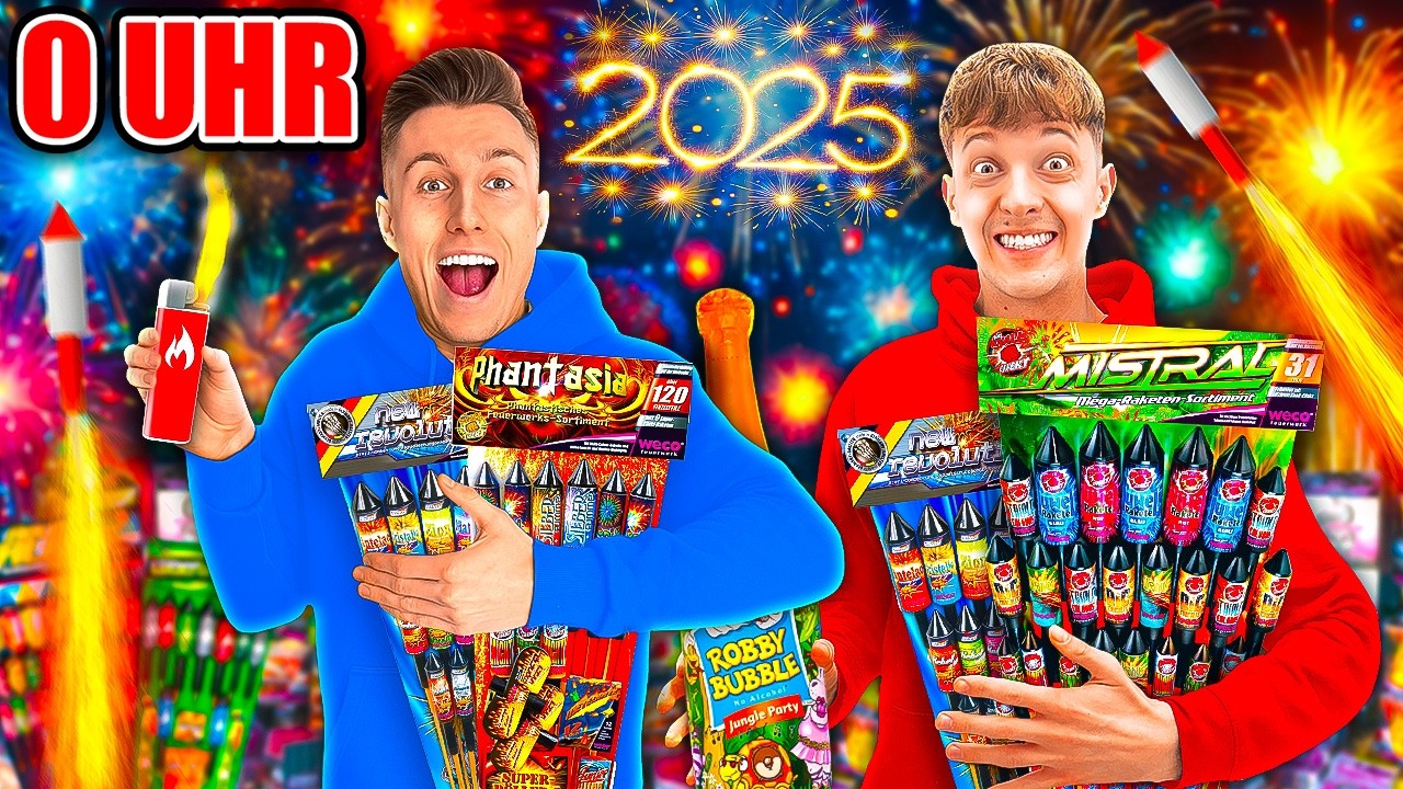 YOUTUBER SILVESTER PARTY mit iCRIMAX! 🥳 (XXL Feuerwerk zünden)