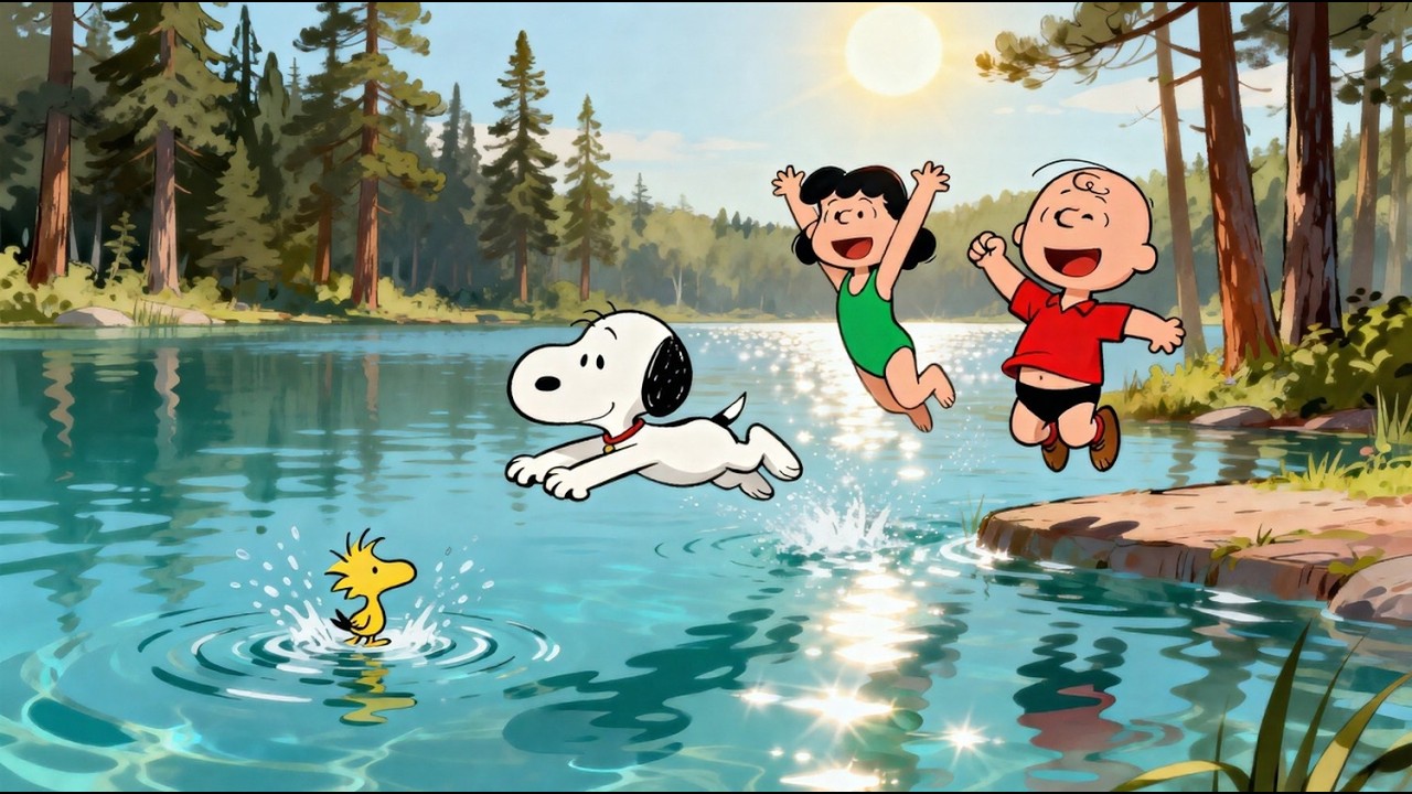Cozy Cabin Vibes with Snoopy 🏞️🌊 Jazz & Popcorn Nights 🎷🍿