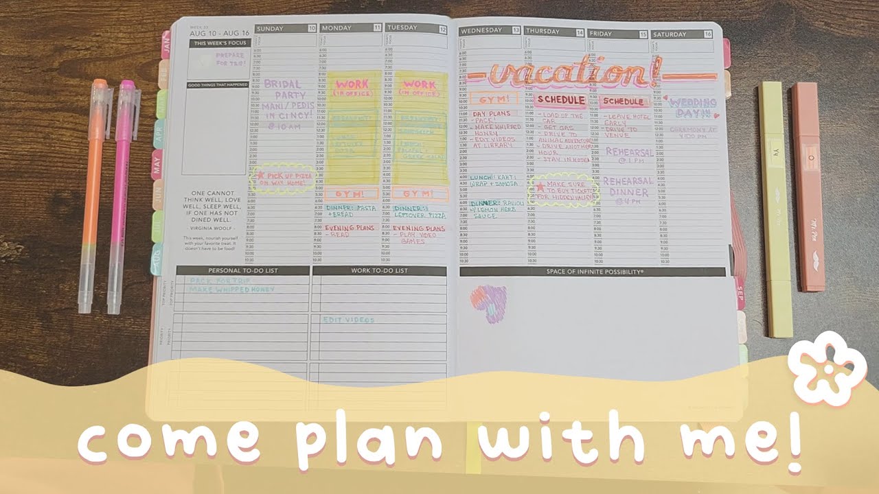 let's plan for the week 📖 | ASMR (mostly inaudible whispers, writing and paper sounds, tapping)
