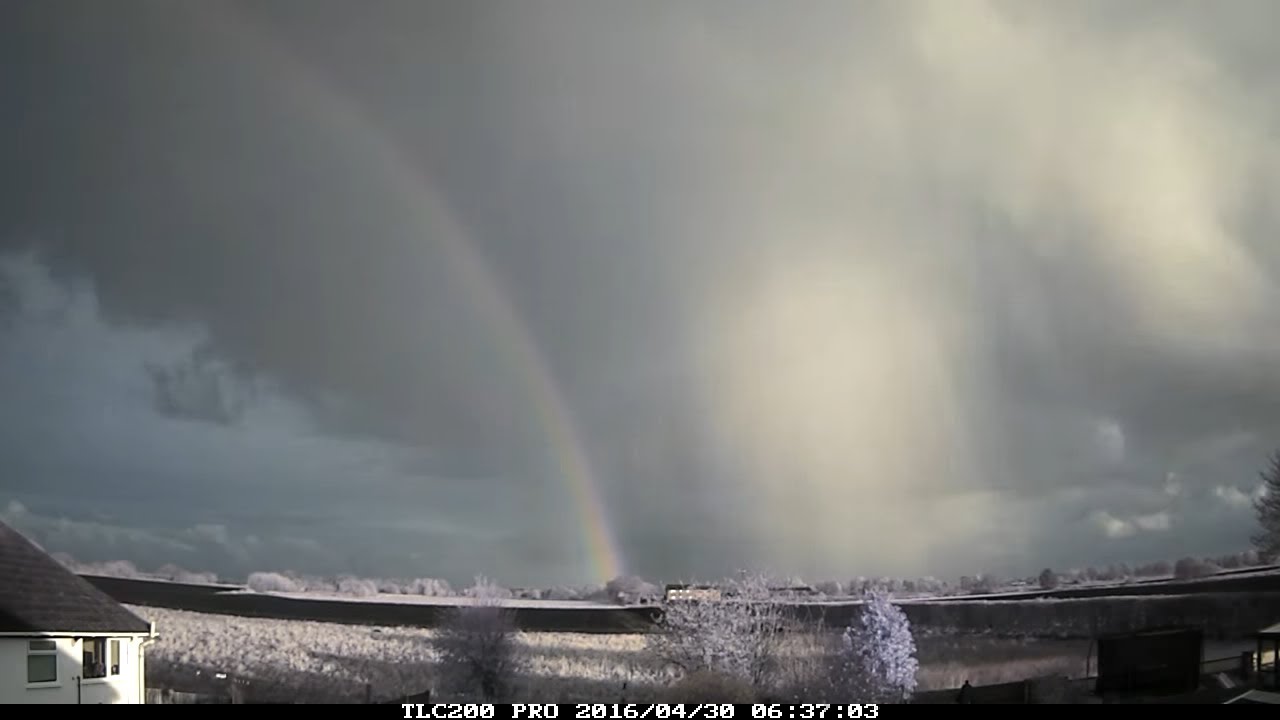 30th April 2016 timelapse, Irlam: Hail showers