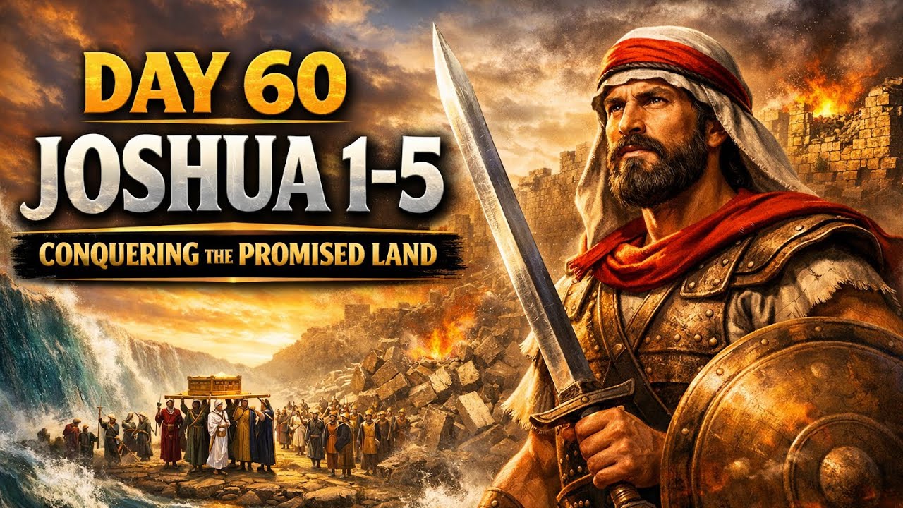 DAY 60 JOSHUA CHAPTERS 1-5 #wordofgod #biblestudy #christianteaching #dailybiblestudy 