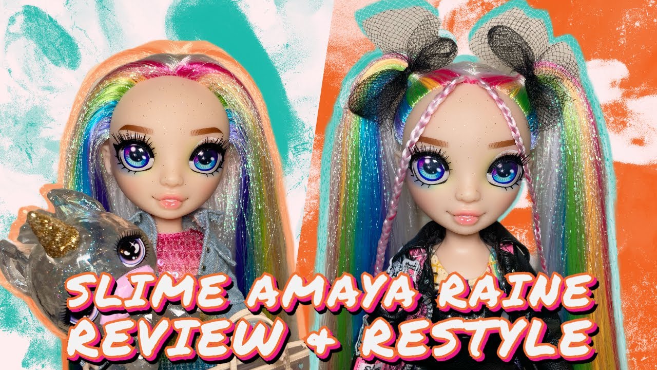 Rainbow High Slime Amaya Raine Doll Unboxing, Review & Restyle!! 🌈