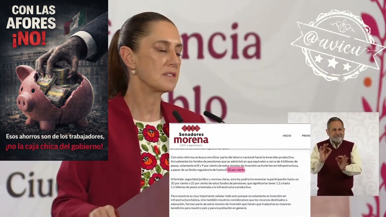 Reforma a Afores &ldquo;no afectar&aacute; ahorros&rdquo;: Claudia Sheinbaum