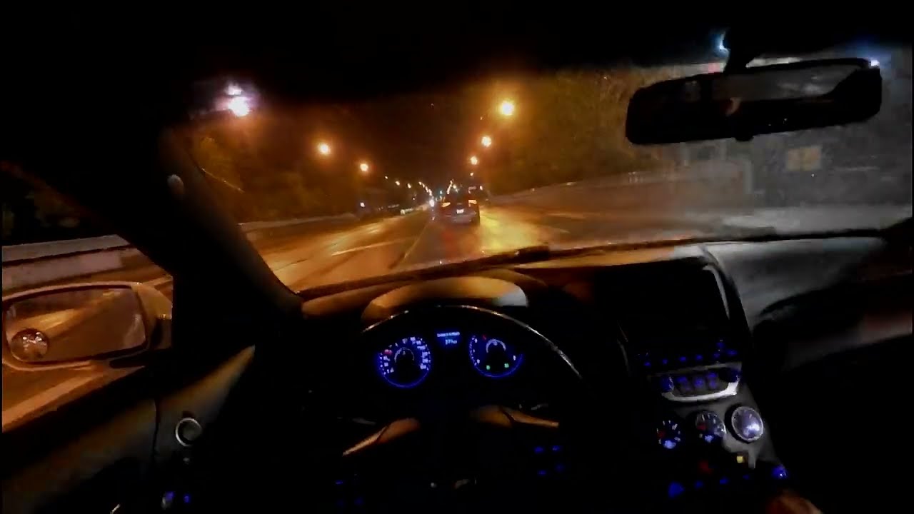 POV Late Night Drive at 2AM in a GENESIS COUPE  | Empty Roads, Street Lights, and Rain 🌧