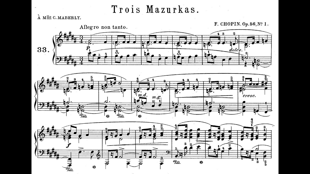 Chopin - Mazurka op.56 no.1 (Blechacz)