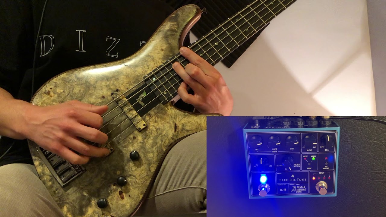 Free The Tone TA-1H Tri Avatar Multi-Dimensional Chorus Pedal Bass Guitar Demonstration