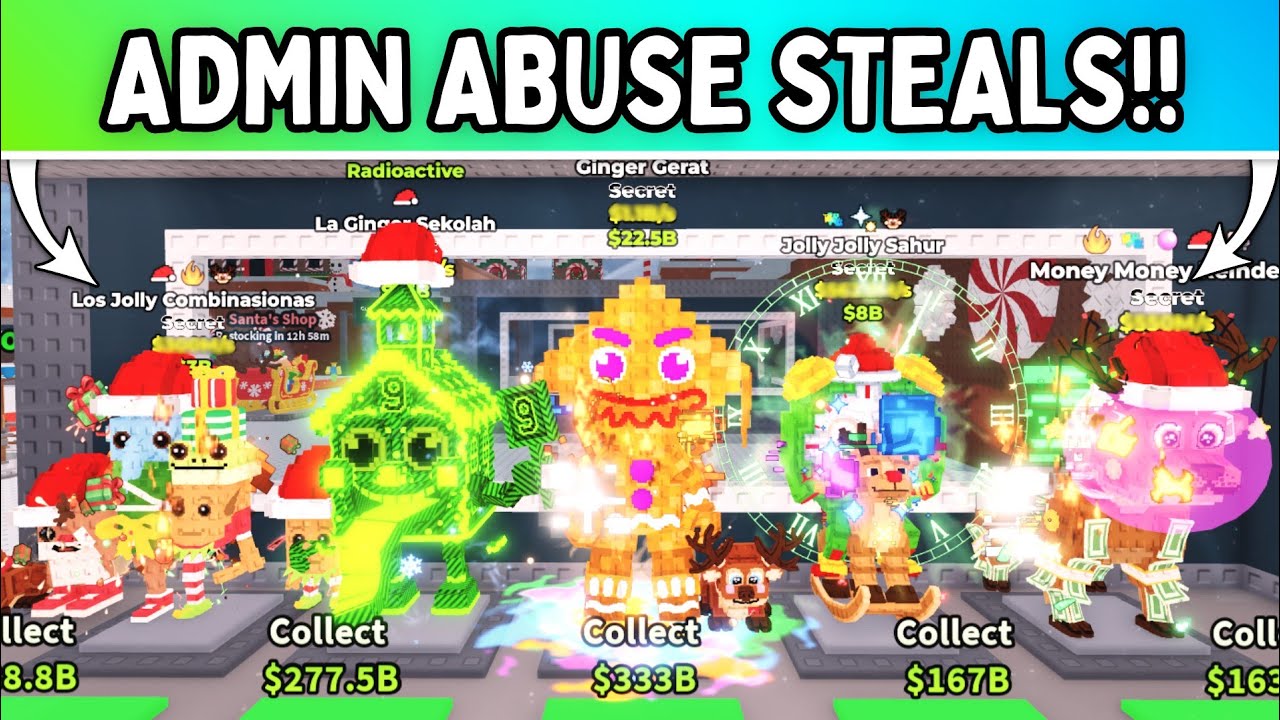 I STOLE THE CRAZIEST BRAINROTS FROM CHRISTMAS ADMIN ABUSE!! *INSANE* Steal a Brainrot ROBLOX!