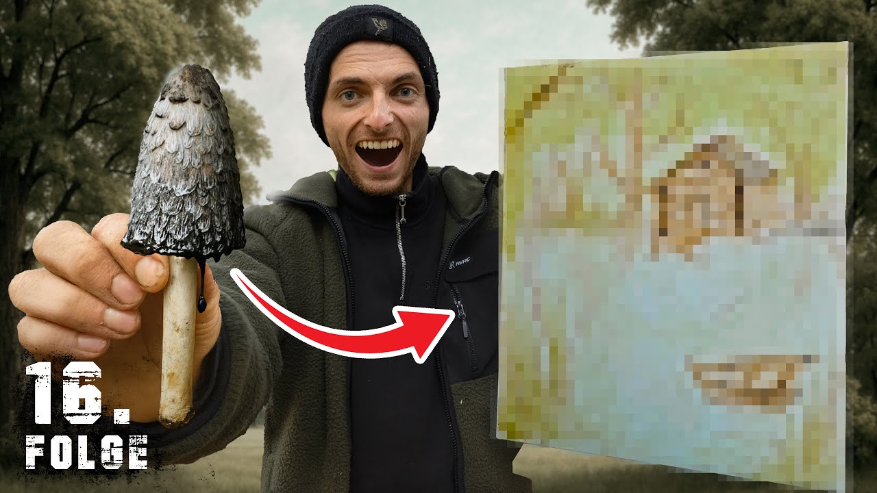 Ich mache TINTE aus PILZEN und male ein Bild! | Tag 16/100 autark