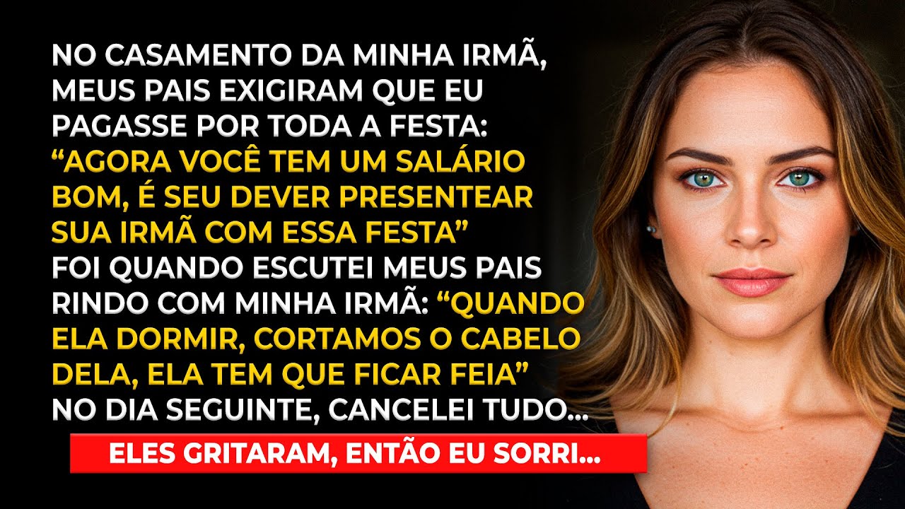 Meus pais planejaram cortar o meu cabelo no casamento da minha irmã, depois de eu ter pago por tudo