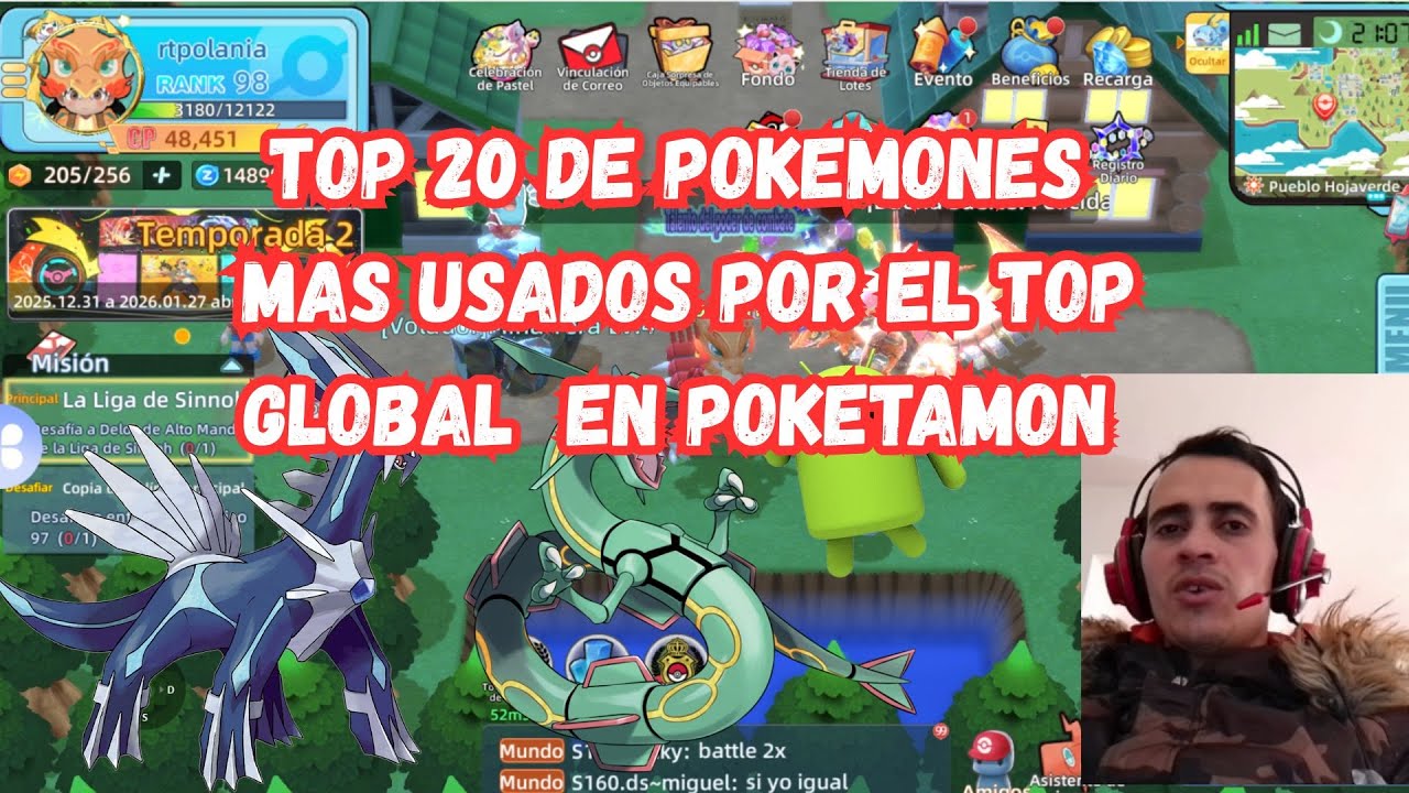 PokeTamon - Top 20 de Pokemones mas usados por el top global  en Sprint Elf #rtorresgamer