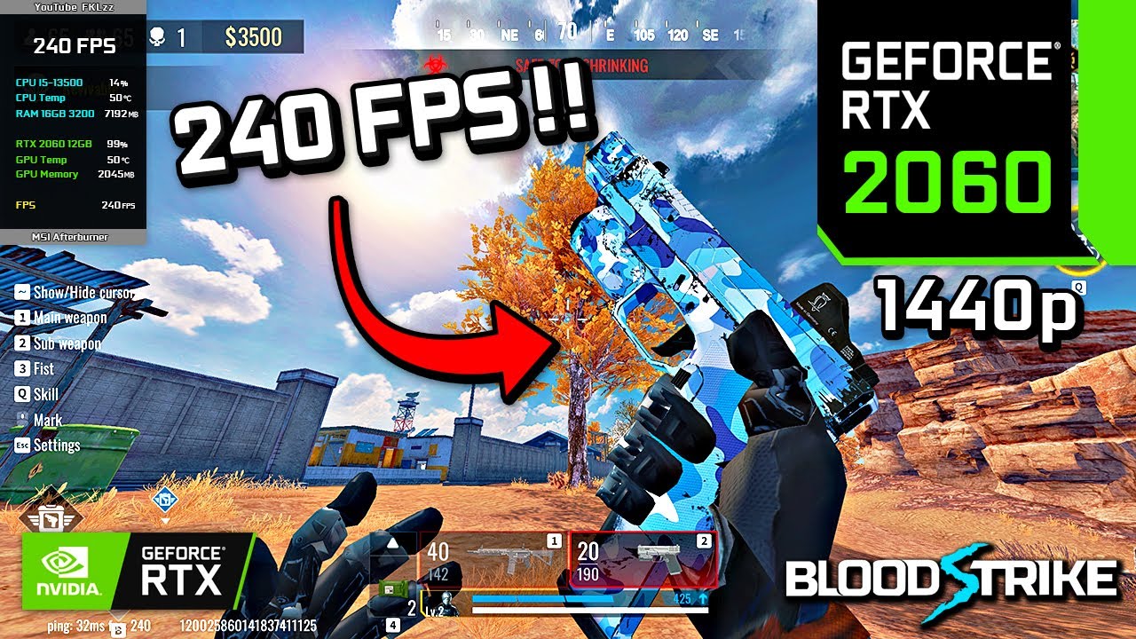 BLOOD STRIKE PC 240 FPS : RTX 2060 12GB ( 1440p Ultra Graphics )