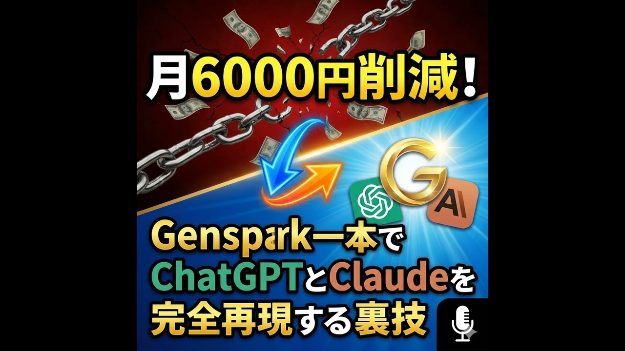 6000円削減！Genspark一本でChatGPTとClaudeを再現する裏技