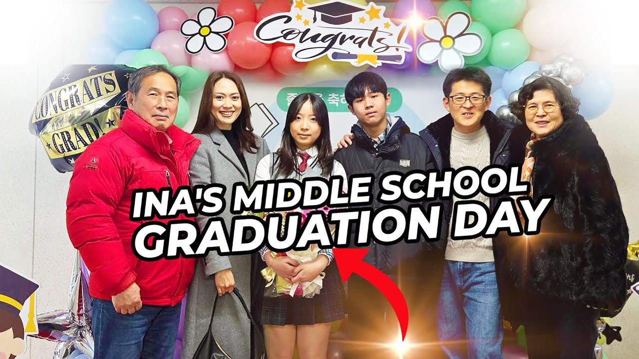 KOREAN MIDDLE SCHOOL GRADUATION | INA BEING ONE OF THE TOP STUDENTS | #pmsk
