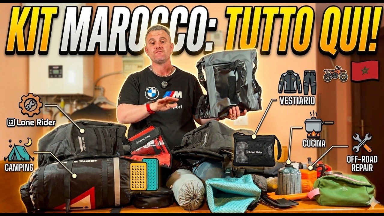 Oltre l'Atlante in Moto: Tutto il mio materiale da viaggio e bivacco.