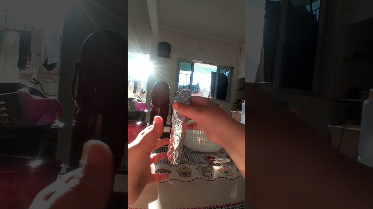 Tutorial de como fazer um João bobo caseiro usando papel aluminio e bolinha de gude
