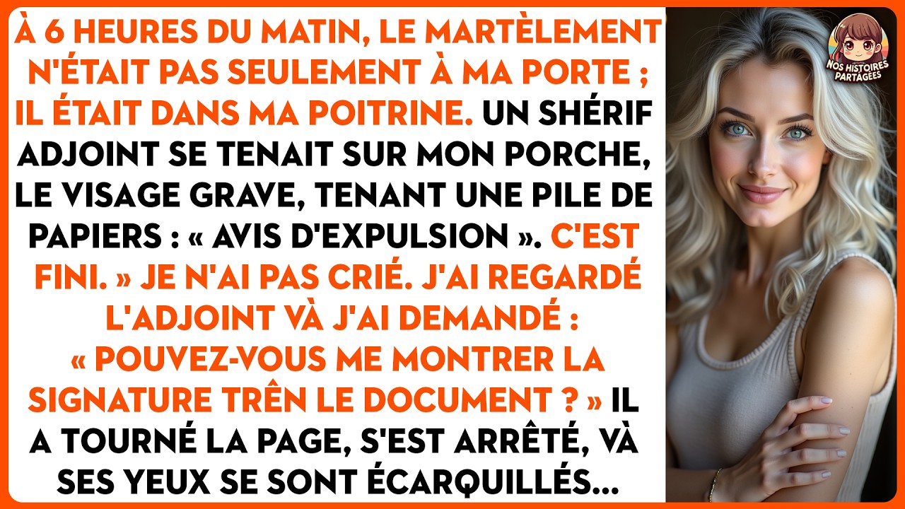 À 6 heures du matin, le martèlement n'était pas seulement à ma porte ; il était dans ma poitrine.