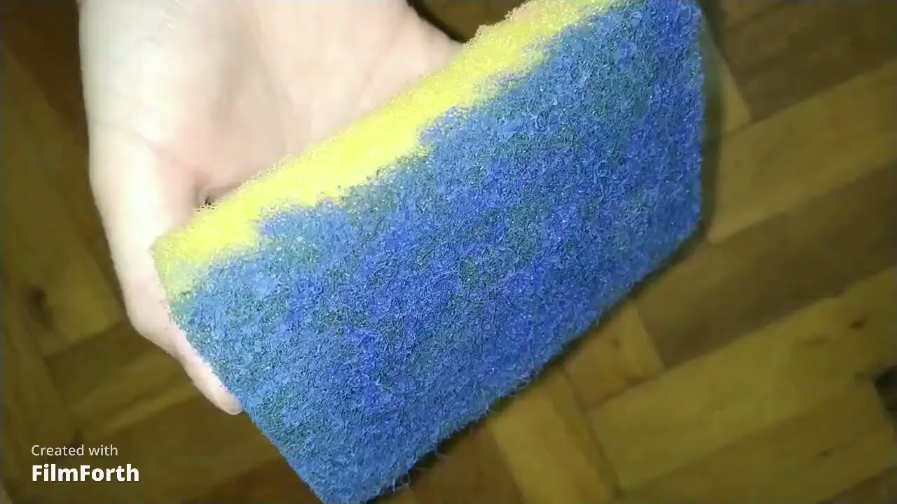 Rainbow Kitchen Sponges Dry Scours Off Compilation | Sponge ASMR