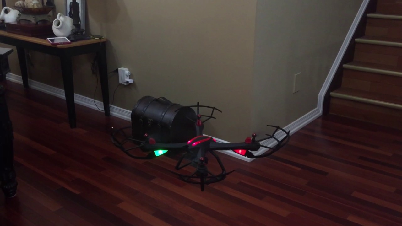 Uncle Dave hovering 'Sky Vampire' drone inside house.
