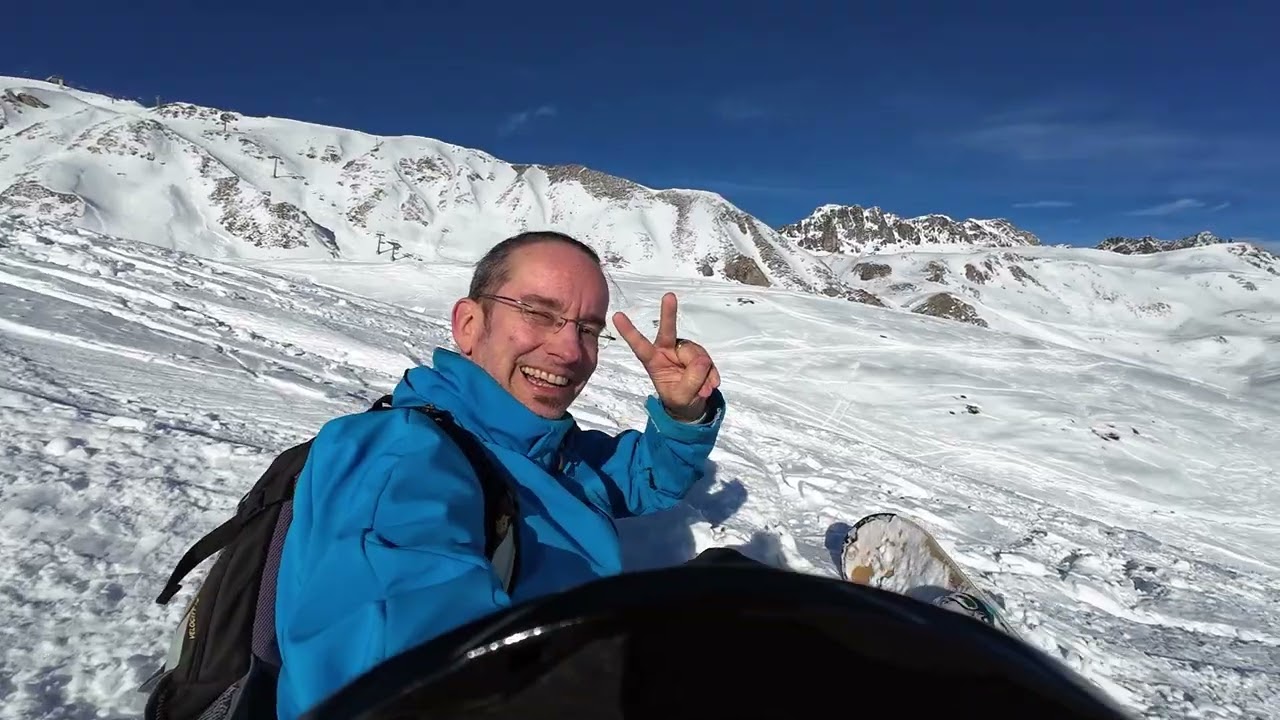 Snowboard Freeriding von Österreich in die  Schweiz  - Solo run #1