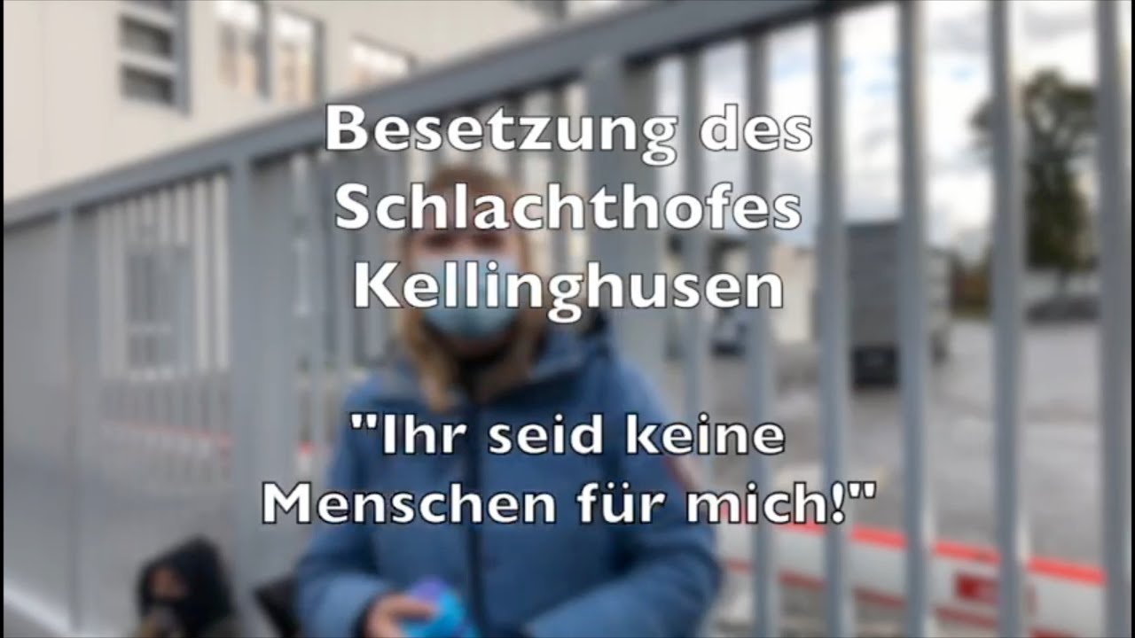Schlachthof Kellinghusen von Aktivisten blockiert  -  Landwirte - 
