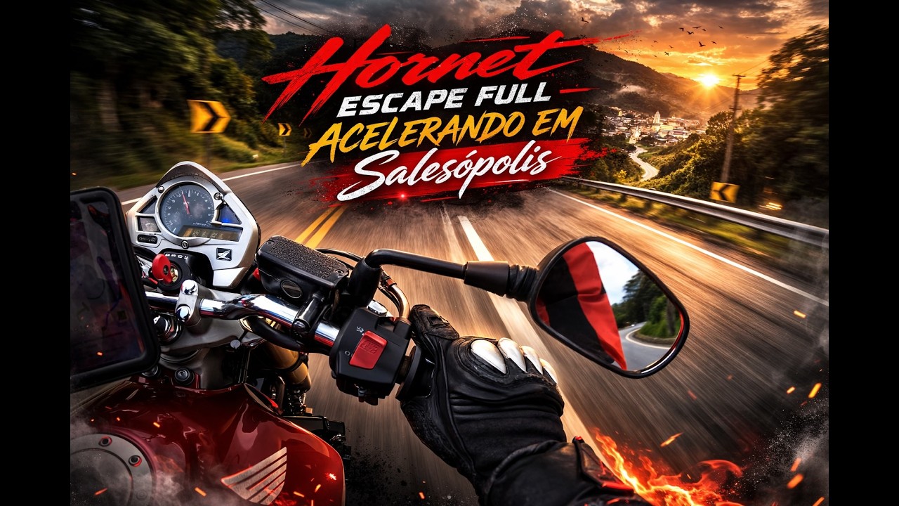Hornet com Escape Full + Quickshifter 🔥 Acelerando em Salesópolis ✊